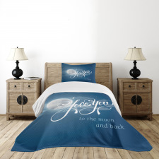 Night Sky Full Moon Bedspread Set