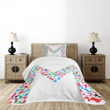 Notes Music Capital M Bedspread Set