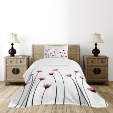 Pink Daisy Blossoms Bedspread Set