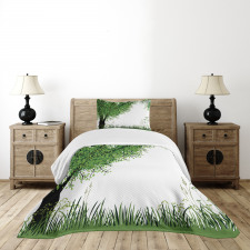 Tree Grass Summer Bedspread Set