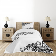 Floral Oriental Art Ornament Bedspread Set