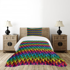 Digital Puzzle Style Bedspread Set