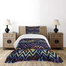 Galaxy Theme Lines Bedspread Set