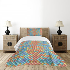 Abstract Mermaid Pattern Bedspread Set