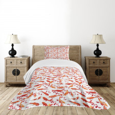 Ornamental Aquatic Animal Bedspread Set