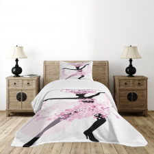 Woman Dancing Latino Bedspread Set