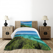 Green Trees Clear Water Bedspread Set