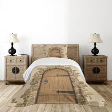 Wine Cellar Architecture Bedspread Set