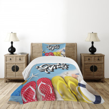 Flip Flops Summer Bedspread Set