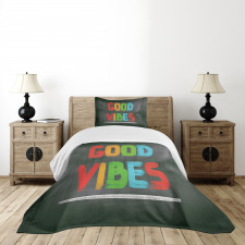 Blackboard Colorful Bedspread Set