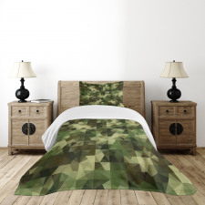 Abstract Camo Pattern Bedspread Set