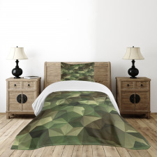 Geometric Fractal Camo Bedspread Set