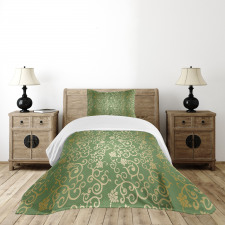 Floral Curls Bedspread Set