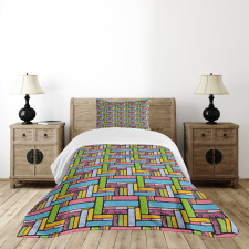 Stars Swirls Lines Dots Bedspread Set