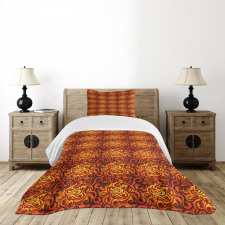 Floral Surreal Curves Bedspread Set