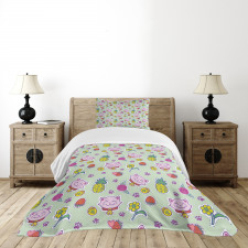 Smiling Cat Maneki Neko Bedspread Set