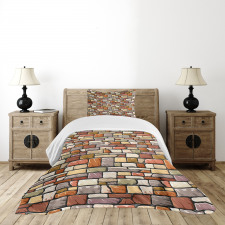 Doodle Wall Pattern Bedspread Set