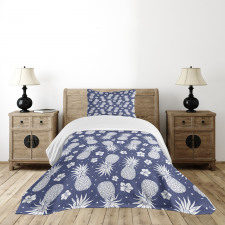 Pineapple Floral Vintage Bedspread Set