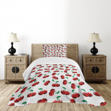 Vibrant Cherries Summer Bedspread Set