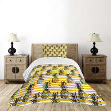 Modern Pineapple Motif Bedspread Set