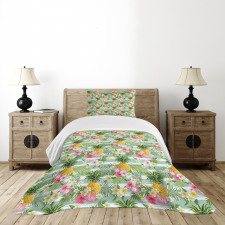 Tropical Plants Botany Bedspread Set