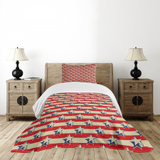 Retro Independence Poster Bedspread Set