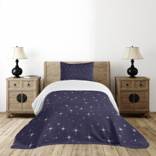 Night Skyline with Stars Bedspread Set