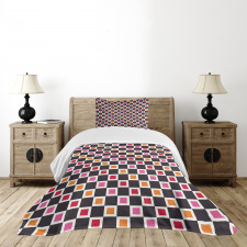 Grid Vivid Squares Bedspread Set