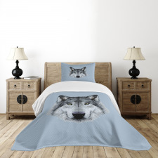 Detailed Canine Expression Bedspread Set