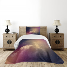 Night Clouds Stars Image Bedspread Set