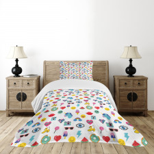 Pop Art Style Watermelon Bedspread Set