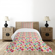 Abstract Beetle Design Bedspread Set