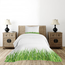 Fresh Grass Lawn Garden Bedspread Set