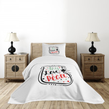 Abstract Christmas Sock Bedspread Set