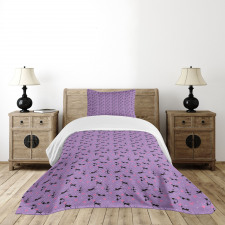 Funky Funny Romantic Hearts Bedspread Set