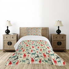 Wooden Winter Animals Bedspread Set