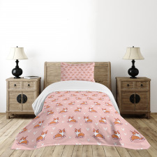 Little Corgis Bedspread Set