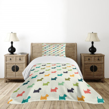 Polka Dot Terriers Bedspread Set