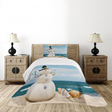 Winter Vacation Coastal Bedspread Set