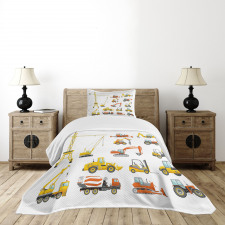 Cartoon Machinery Bedspread Set