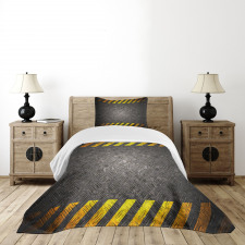 Caution Tape Frame Bedspread Set