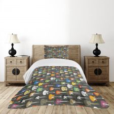 Music Themed Strings Bedspread Set