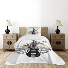 Rock and Roll Pattern Bedspread Set