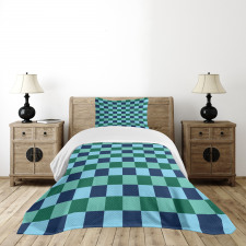 Polka Dot Squares Bedspread Set