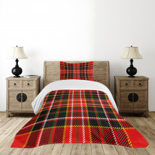 Scottish Tartan Style Bedspread Set