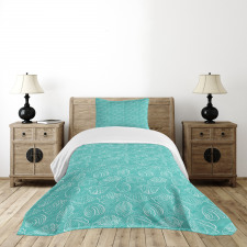 Doodle Marine Lines Bedspread Set