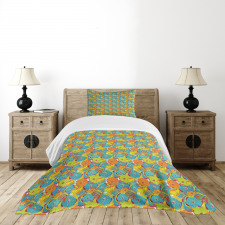 Ornamental Floral Pattern Bedspread Set