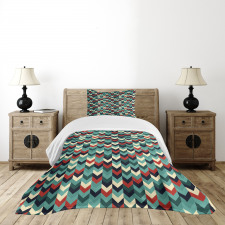 Chevron Herringbone Retro Bedspread Set