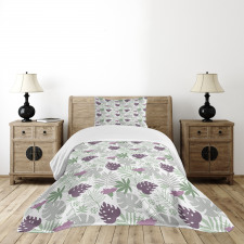 Tropical Botany Design Bedspread Set