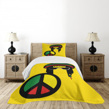 Conceptual Reggae Man Bedspread Set
